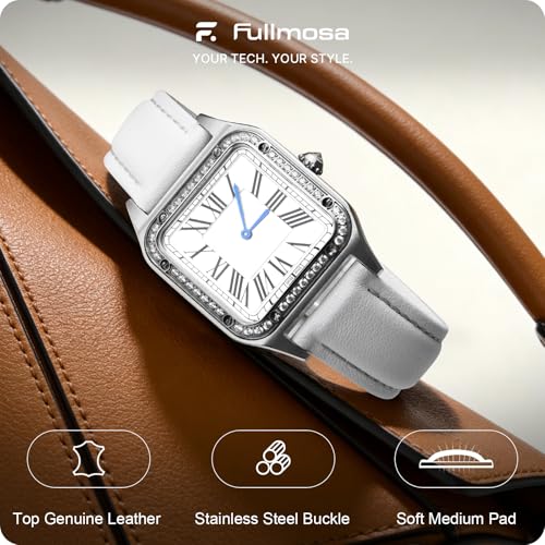 Image of Fullmosa Watch Band, Quick Release Leather Watch Strap Compatible with Samsung Galaxy Garmin for Men Women, Replacement Bands Width 12mm 14mm 16mm 18mm 19mm 20mm 21mm 22mm 24mm