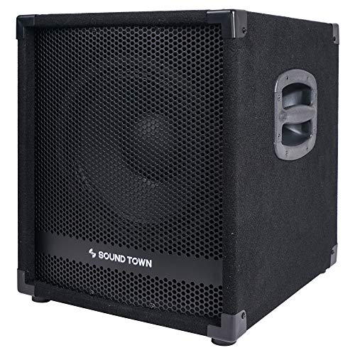 Image of Sound Town 2-Pack 12 inch 1400 Watts Powered PA DJ Subwoofers with Class-D Amplifiers, 3 inch Voice Coil (METIS-12SPW-PAIR)