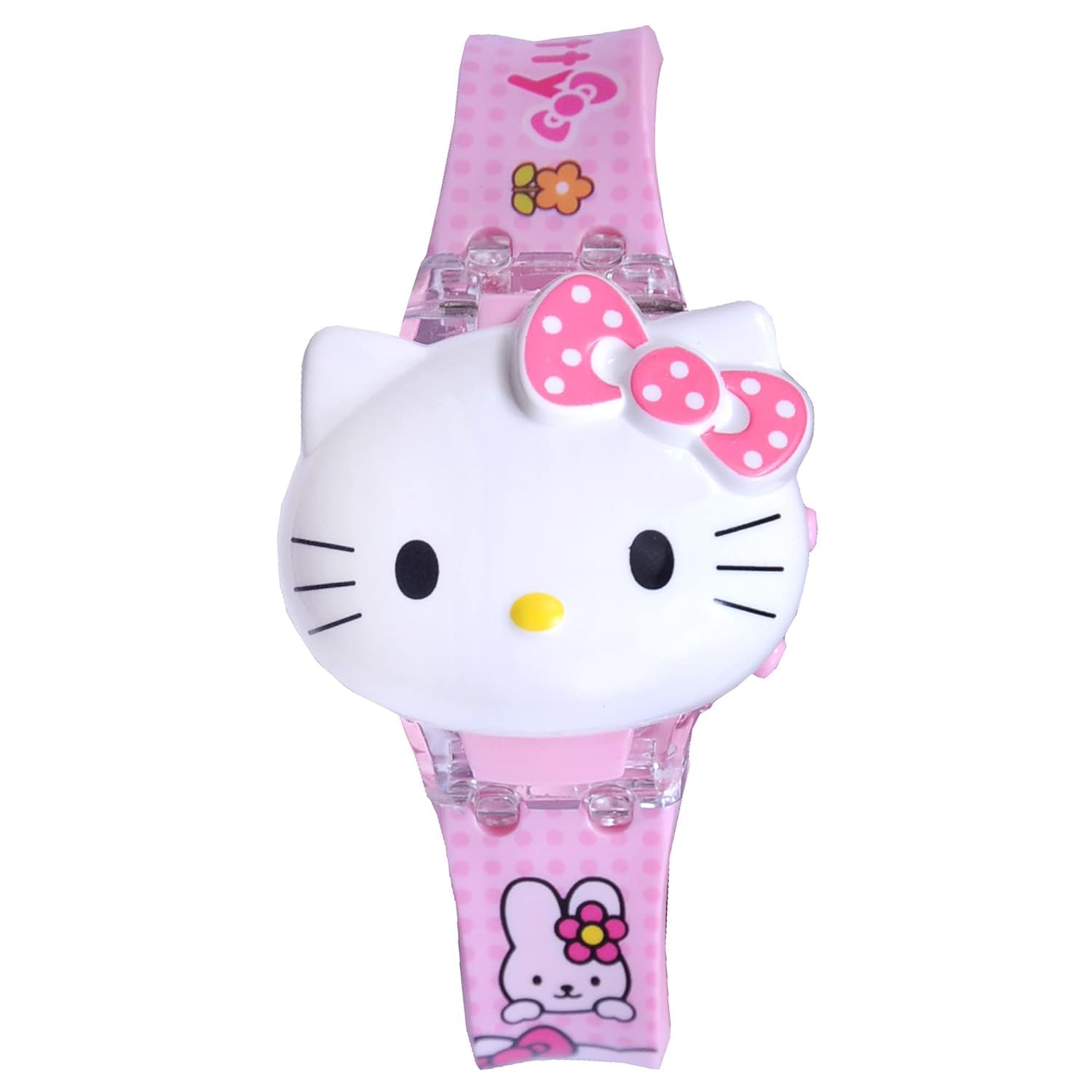 DEVIL Hello Kitty Digital Watch Analogue - Digital Girls Watch (Multicolour Dial Pink Colored Strap) (B09P8Z6J3X) Amazon Price History, Amazon Price Tracker