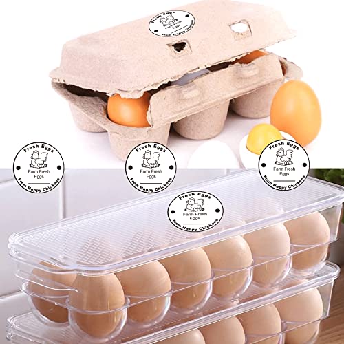 Wootile Farm Fresh Eggs Stickers 500 Pcs Farm Fresh Eggs Carton Labels Per Roll thumb #3