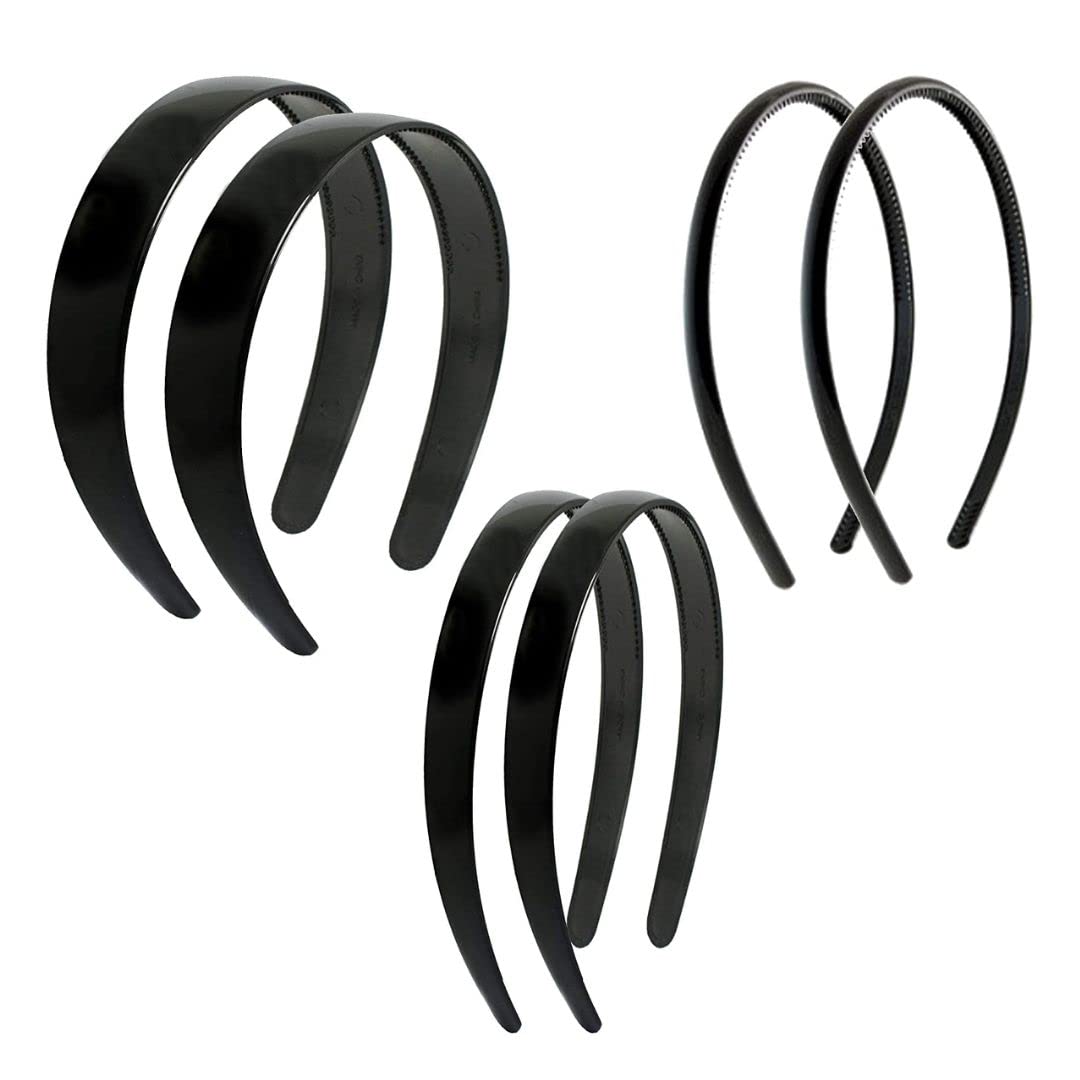 HRBS Daily Use Black Plain Plastic Headband With Teeth Combo Set 4 Wide, 4 Sleek And 4 Super Sleek Hairbands For Women and Girls - Set of 12 For School Girls, Office Womens & Ladies (B0C41KK2FC) Amazon Price History, Amazon Price Tracker