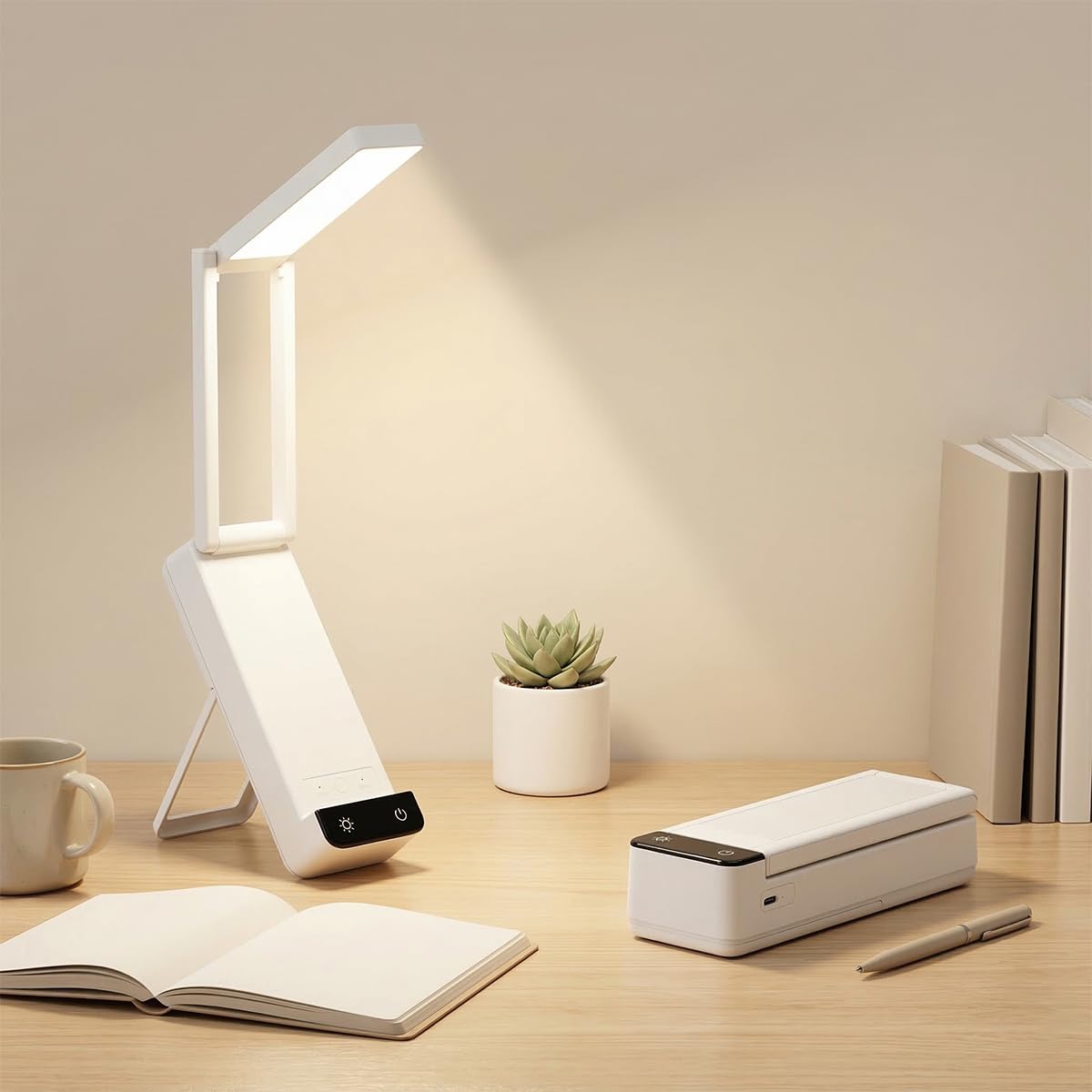 LED Desk Lamp for Office Home Battery Operated Lamp Rechargeable Lamp Foldable Portable Light LED Desk Light Strip