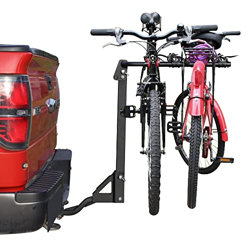 Image of Young 4 Bike Rack - Bicycle Racks Mount Carrier for Cars, SUV and Minivans with 2 inch or 1-1 /4 inch Hitch Receiver, Easy Assembly and Safe Locking