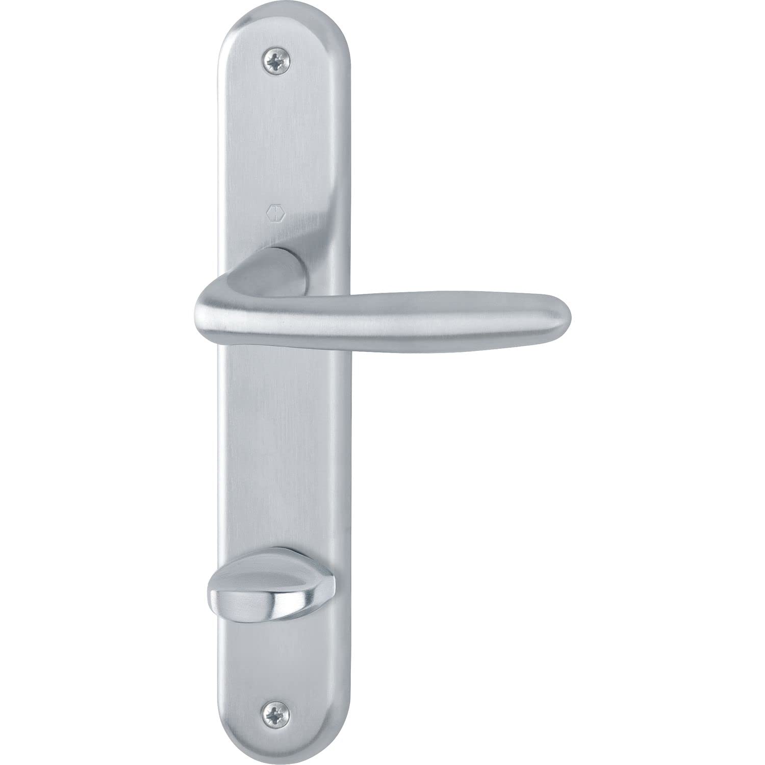Hoppe Maniglia Verona – su piastra lunga Buntbart distanza, per porte dello spessore di 37 – 47 mm, argento anodizzato, 1 pezzi, 2949527