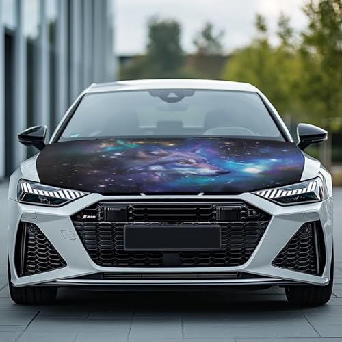 Image of Car Hood Cover Protector, an All-Weather Waterproof, Windproof Car Cover for Winter Frost and Ice Removal-Handsome Wolf