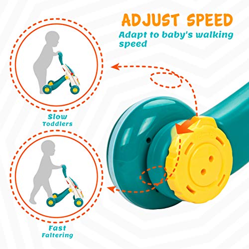 image for UNIH Baby Sit to Stand Learning Walkers & Activity Table, 2 in 1 Early