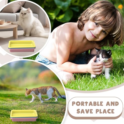 Kitten Litter Box pequeño 3 pcs con pala plástico miniatura 7
