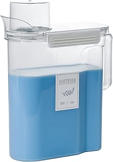 Laundry Detergent Dispenser Fabric Softener Dispenser Scent Booster Beads Container for Fabric Softener, Laundry Detergent, Grain, Bleaching Agent, Laundry Powder, Clear