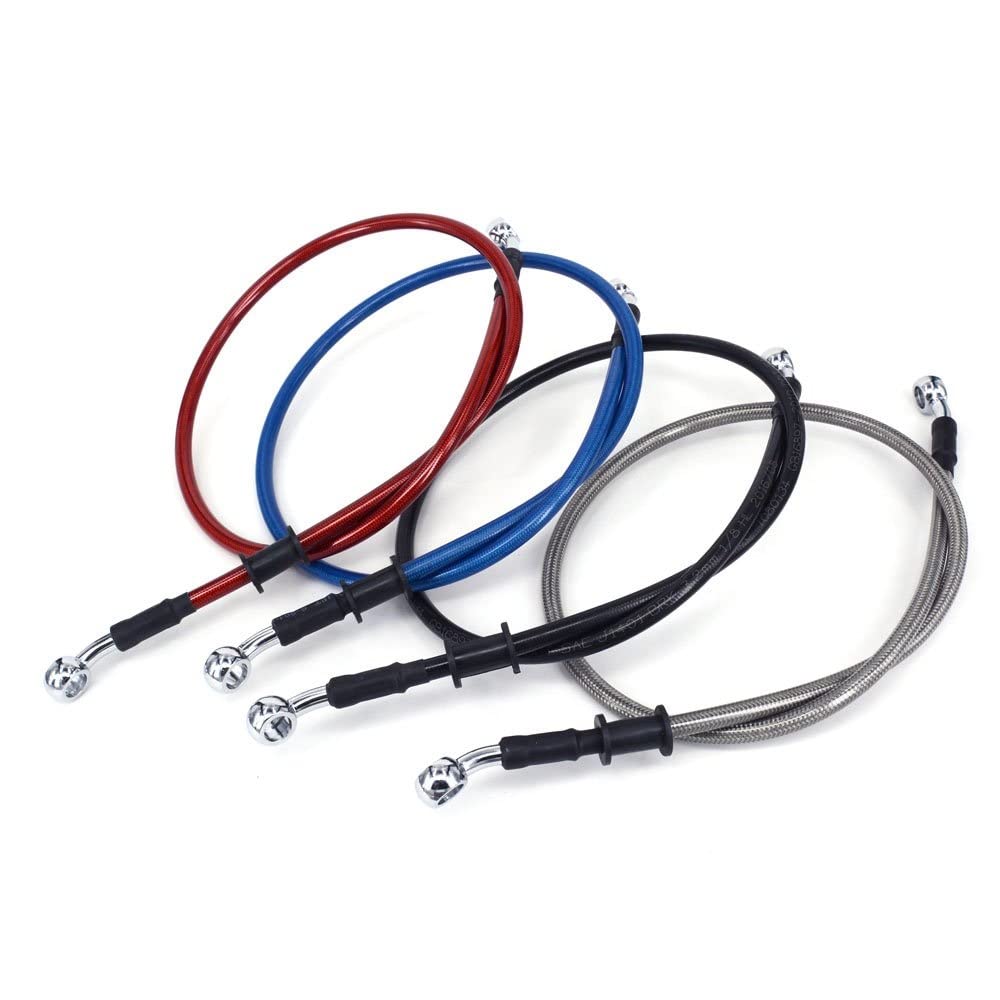 Motocicleta Latiguillo Freno Universal Motocicleta 500mm-2000mm Acero Trenzado Freno Hidráulico Embrague Radiador Enfriador De Aceite Manguera Tubo Tubo (Color : 900mm)