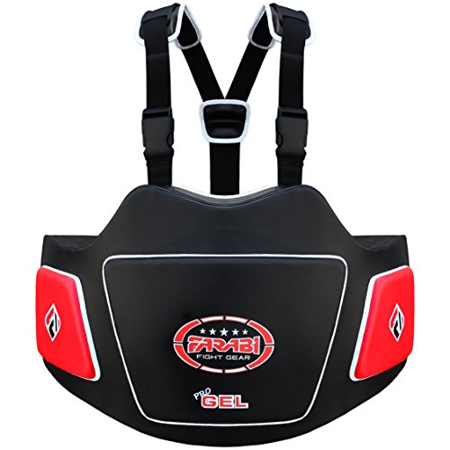 Farabi Body Shield Belly Protector Guard Belly Ribb Protection Training Pad (Red) #TOP1