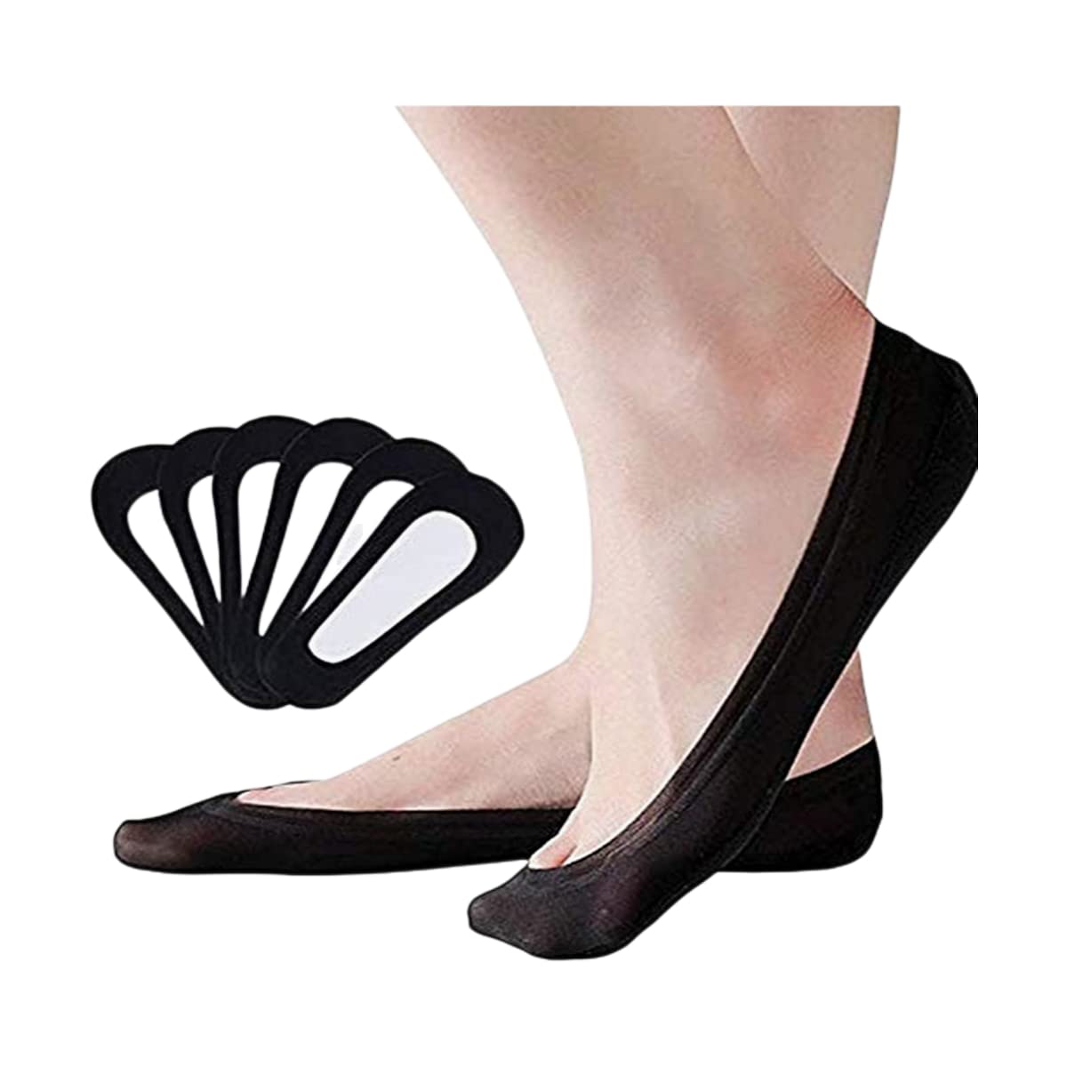 6 Paia Calzini Fantasmini Donna ZOCONE - Cotone, Antiscivolo, Invisibili - Foto 7