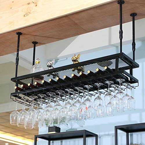 Soporte para botellas de vino 2 niveles hierro negro miniatura 5