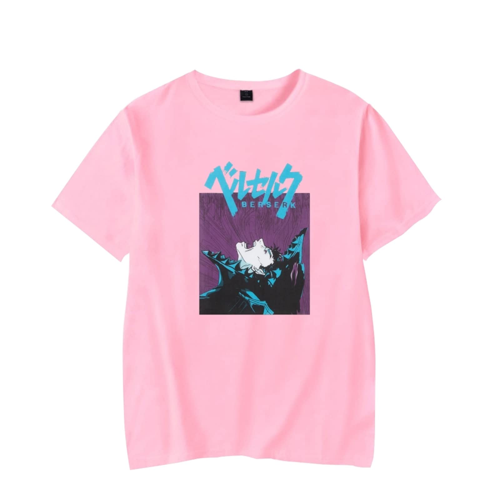 FosikeBerserk Tshirt Mens, Japanese Anime Manga Berserk Guts T-Shirt, Anime Cosplay Costume Round Neck Short Sleeve Tee Shirt Unisex