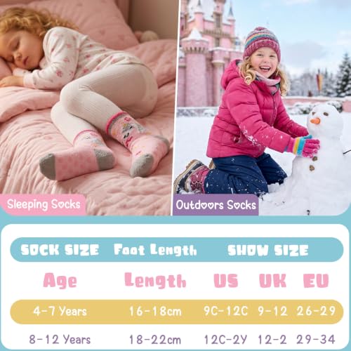 Clothclose Unicorn Fuzzy Socks for Girls, Non Slip Slipper Socks with Grips - image 6
