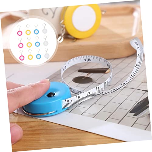 Mini cinta métrica LIFKOME 12 piezas llavero miniatura 4