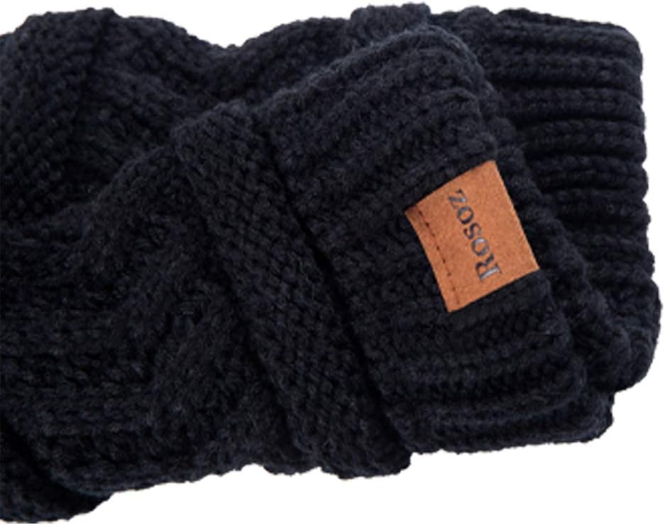 Rosoz 1&2 Packs Ponytail Beanie for Women,Winter Warm Beanie Tail Soft Stretch Cable Knit Messy High Bun Hat - Image 6