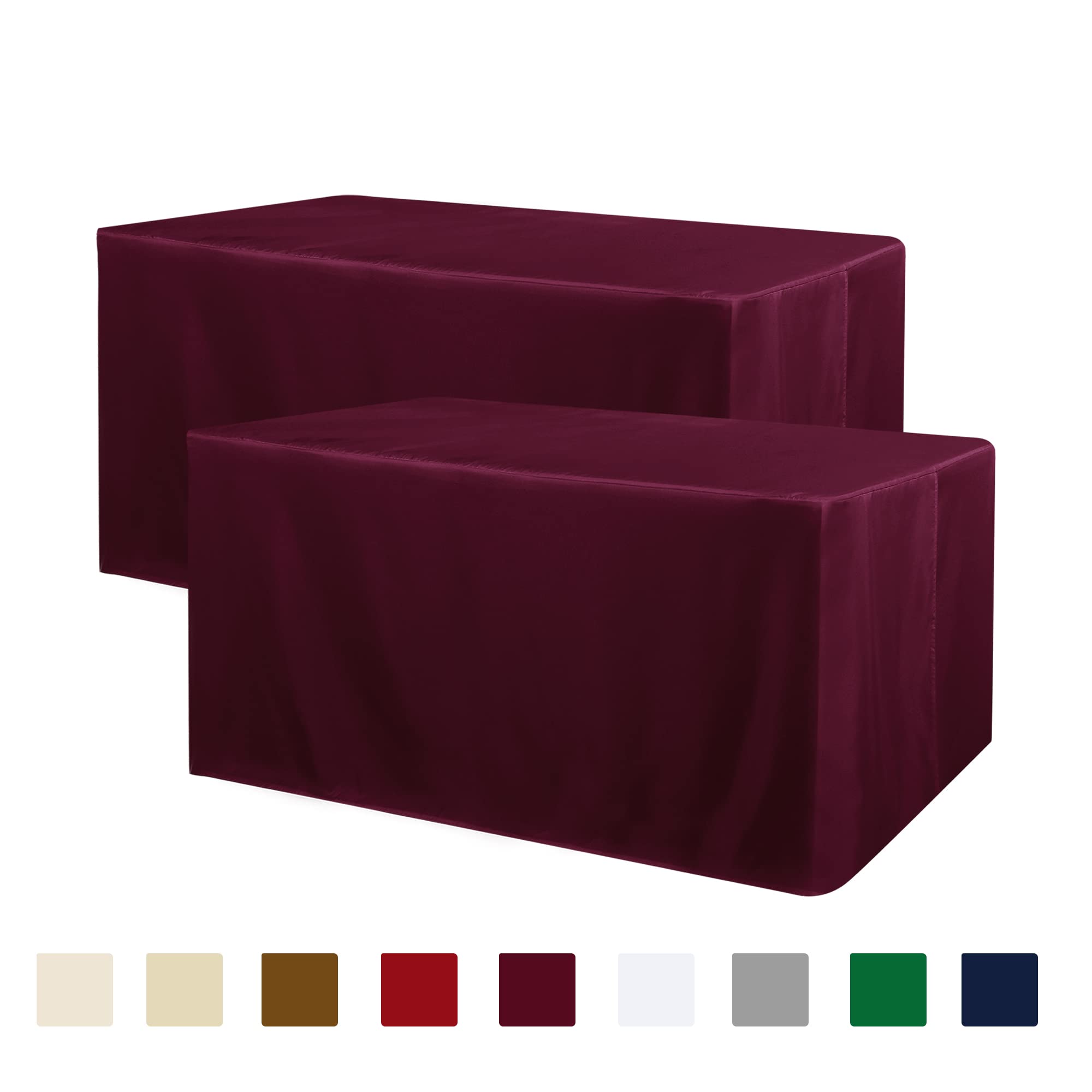 Amazon.com: Obstal 2 Pack Fitted Table Covers for 6 Foot Tables - Water ...