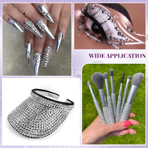 Image of 2500PCS SS10 /2.8mm Crystal Glass Rhinestones for Bedazzling (Labrador) | Flatback Rhinestones for Crafting DIY Nail Art Makeup Decoration, Gems Diomand Charms for Tumbler Shoes Clothing Mug