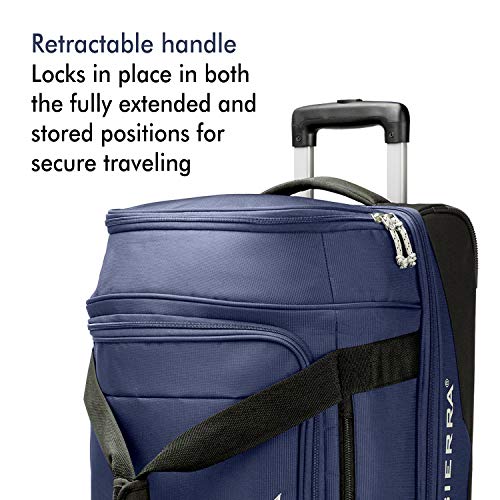 High Sierra Pathway 28-Inch Wheeled Drop-Bottom Duffel - Extra-large Rolling Duffel Bag with Wheels - Men's Wheeled Duffel Bag with Retractable Handle