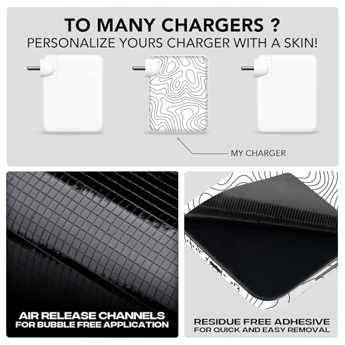 Image of Capes India Protective Adapter Skin Cover Compatible with MacBook Adapter 140W| Not a Case | Vinyl Skin Sticker (Tornado)