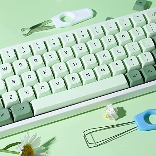 Boyi Wk68 Hot Swappable Rgb Mechanical Keyboard,Wireless Bluetooth 5.0/2.4G/Wired Type-C Tri-Mode Pbt Sublimation Keycaps 65% Gaming Keyboard(Gateron Yellow Switch, Matcha Xda Keycaps) #TOP5