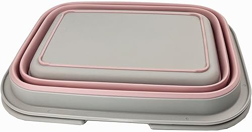 Miniatura 18 de SAMMART Tina de plástico plegable con asa de 9.2 L (2.3 galones), cesta de picnic portátil al aire libre, lavabo plegable para lavar platos