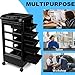 Salon Trolley Cart with Wheels & 5 Drawers, Salon Rolling Stations for Hair Stylist,Hairstylist for Beauty Tattoo Hairdressing Beauty Equipment, Black (T22-5DRAWER)