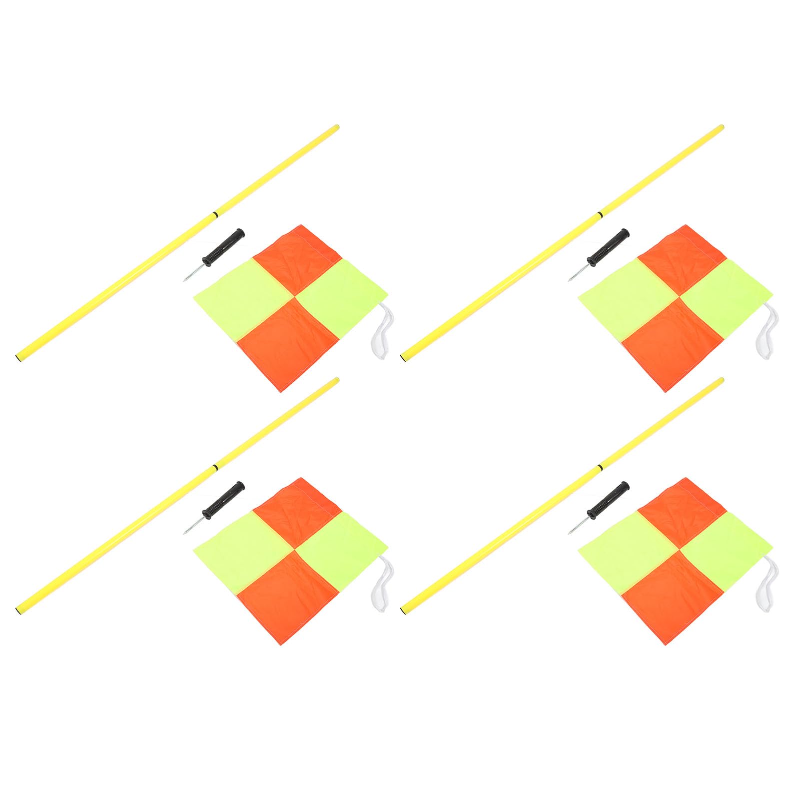 Football Corner Flags Set 1,5 m Poles 4 Square Flags Outdoor Training