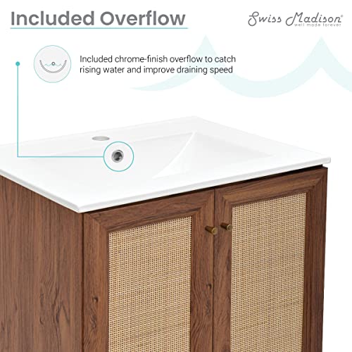 Image of Classe 24 inch Bathroom Vanity in Dark Walnut Bath Sink Cabinet Sink Included