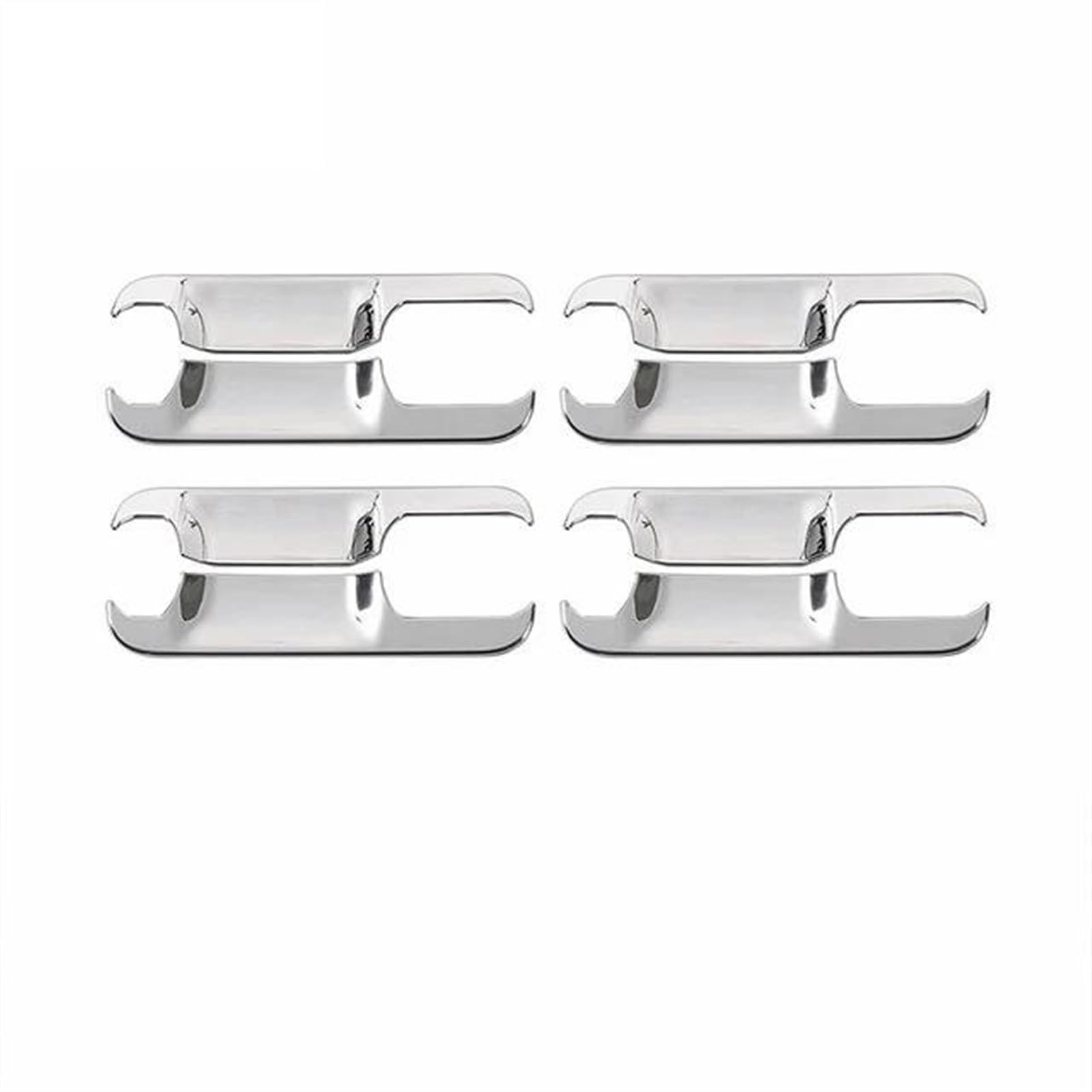 SLIMES Car Exterior Cover Side Door Handle Protector Chrome Scratch Protection for Ford F150 2015-2020 Protection(B Chrome)