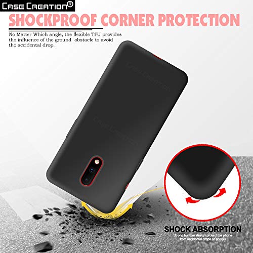 Image of Case Creation Luxurious OG Series for Oneplus7 Case Cover,Anti-Dirty Slim Case Frosted Matte Cute Candy TPU Raised Bezel (Splash of Color) Back Cover for Oneplus 7 -Black