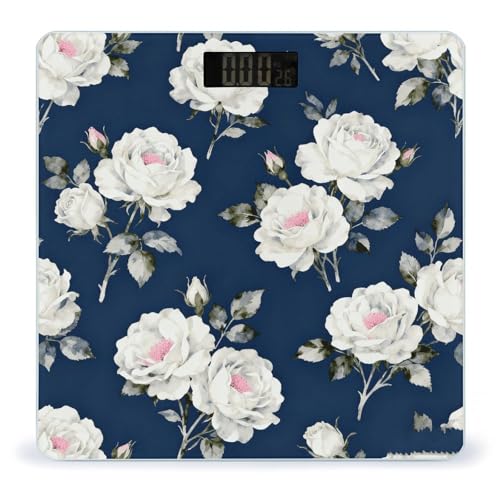 Báscula digital de baño Fresh Rose con pantalla LCD miniatura 1