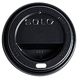 Solo TL31B2-0004 Black Traveler Plastic Lid - For Solo Paper Hot Cups (Case of 1000)