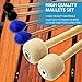 Cindeer 3 Pcs Pairs Drum Mallet 1 Blue Hard Yarn Head Keyboard Marimba Mallets 1 Black Rubber Bell 1 Mallets Wool Felt Drum Stick for Percussion Bass Timpani Instrument Bell Glockenspiel