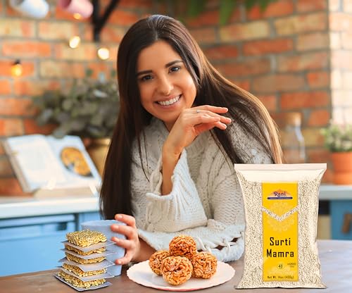 Rani Surti (Surati) Mumra (Puffed Rice) 14oz (400g) ~ All Natural | No Color | Gluten Friendly | Vegan | NON-GMO | Kosher | No Salt or fillers | Indian Origin