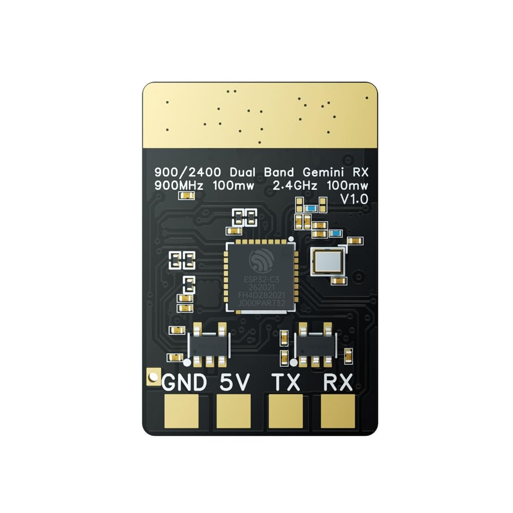 Ricevitore ELRS 915M/2,4G Dual-Band 100mW Modulo Ricevitore Gemini RX con Chip -C3 per Parti di Droni RC FPV Traversing