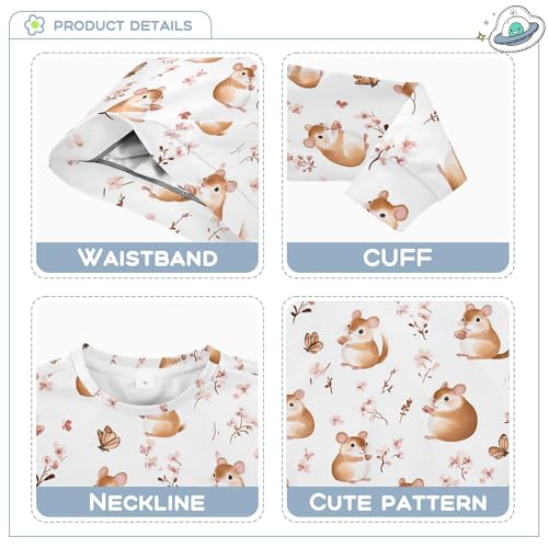 JUNZAN Cute animal White Little Girls Pullover Hoodie Crewneck Kids Hoodies Boys Camping 4T3