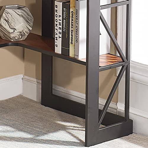 Vecelo CD03 Corner Computer Desk Writing Smooth Keyboard Tray & Storage Shelves,Compact Home Office Triangle Table thumb #5