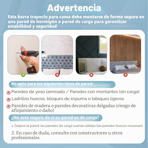 Barras de trapecio médico para levantarse de la cama sin dolor 8