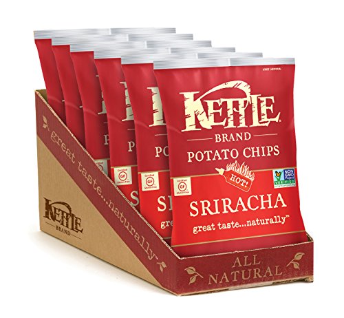 Image of Kettle Brand Potato Chips, Sriracha, Caddy of 2-Ounce Bags, 6 Count