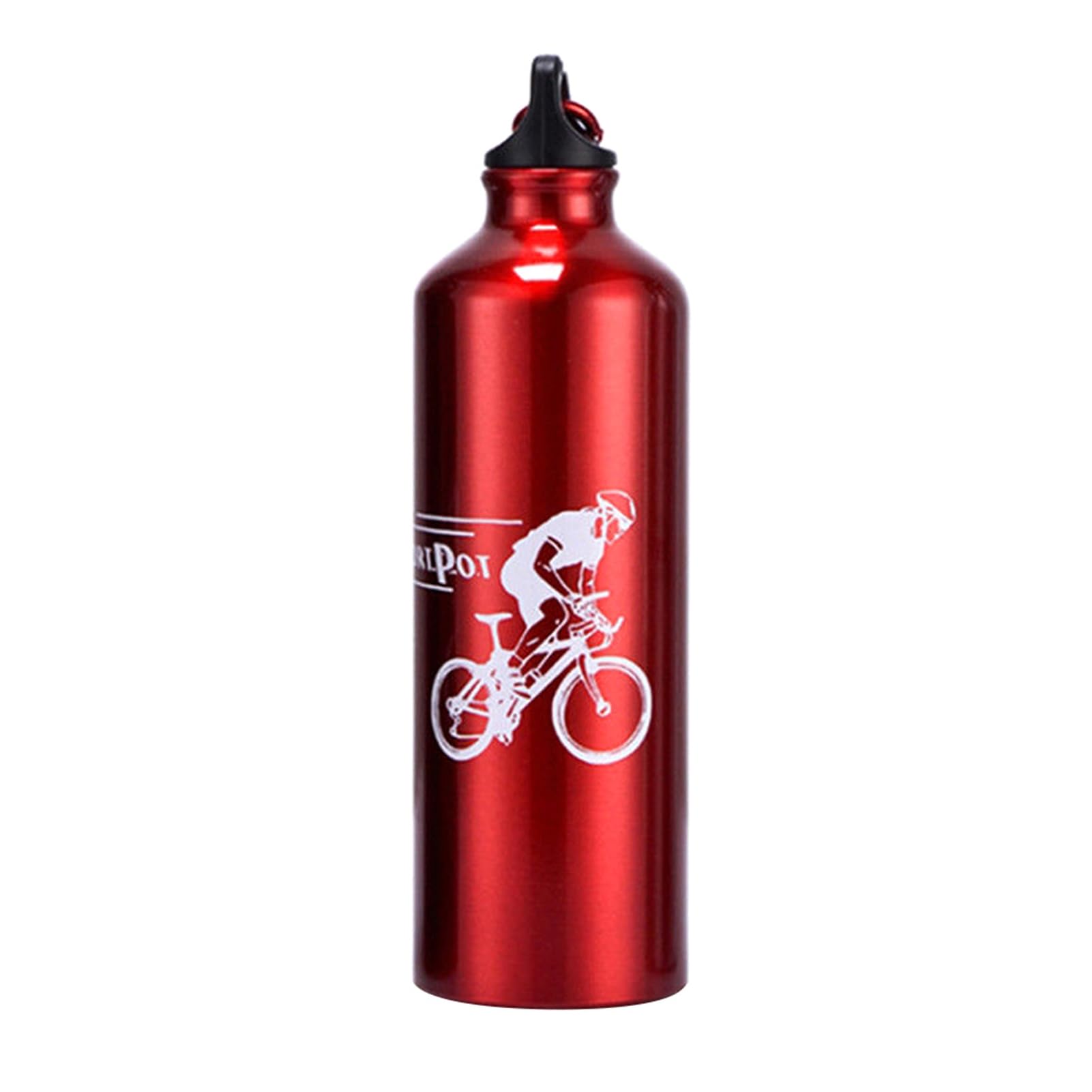 Ulafbwur Red Aluminium Alloy 750Ml Portable Outdoor Sports Cycling Camping Aluminium Alloy Water Bottle Cup