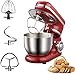ZJHCC Batteur sur Socle 1200W, mélangeur d'aliments Haute Puissance 6 Vitesses, mélangeur électrique à tête inclinable avec Grande capacité de Bol en Acier Inoxydable 4L, Crochet pétrisseur, Batte