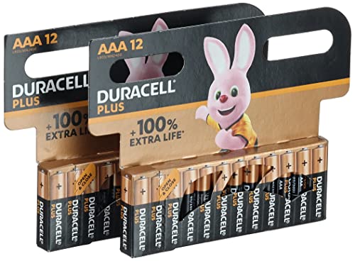 Duracell Plus LR03 MN2400 Lot de 24 Piles alcalines AAA 1,5 V