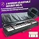 Ruibo Keyboardtasche 88 Tasten,Gigbag 600D Oxford-Tuch mit 10 mm Baumwoll-Gepolstert,Tragbar Langlebig Wasserdicht,137,2 x 33 x 17 cm,Schwarz+Rot