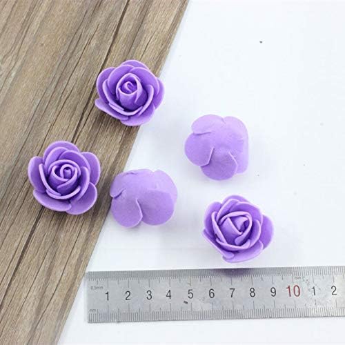 Miniatura 6 de EdricShop - 50 flores artificiales de espuma de polietileno rosa, decoracao Do Carro Do Casamento, DIY hecho a mano, decoración Grinalda DE Flor -