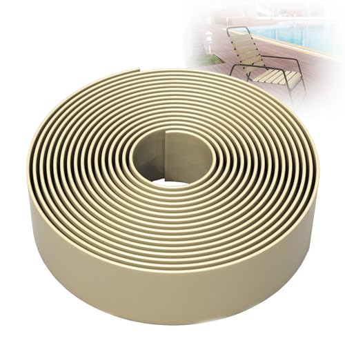 KOMORAX 2 Inch Wide, 20ft Long Vinyl Strap - Replacement Straps for Patio Chairs - Vinyl Strapping for Patio Furniture Repair - Durable Seat Repair Kit for Lawn Chairs, Outdoor Furniture (Driftwood)