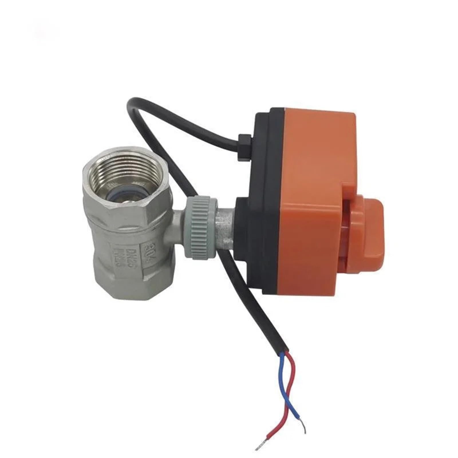 Válvula de Bola con Interruptor Manual eléctrico de Dos Cables EVBV17-21, CC 9-30 VCC, 110 V-250 VCA, NC, for Agua, interrupción de energía y recuperación.(110-250acv,2 Way DN32)