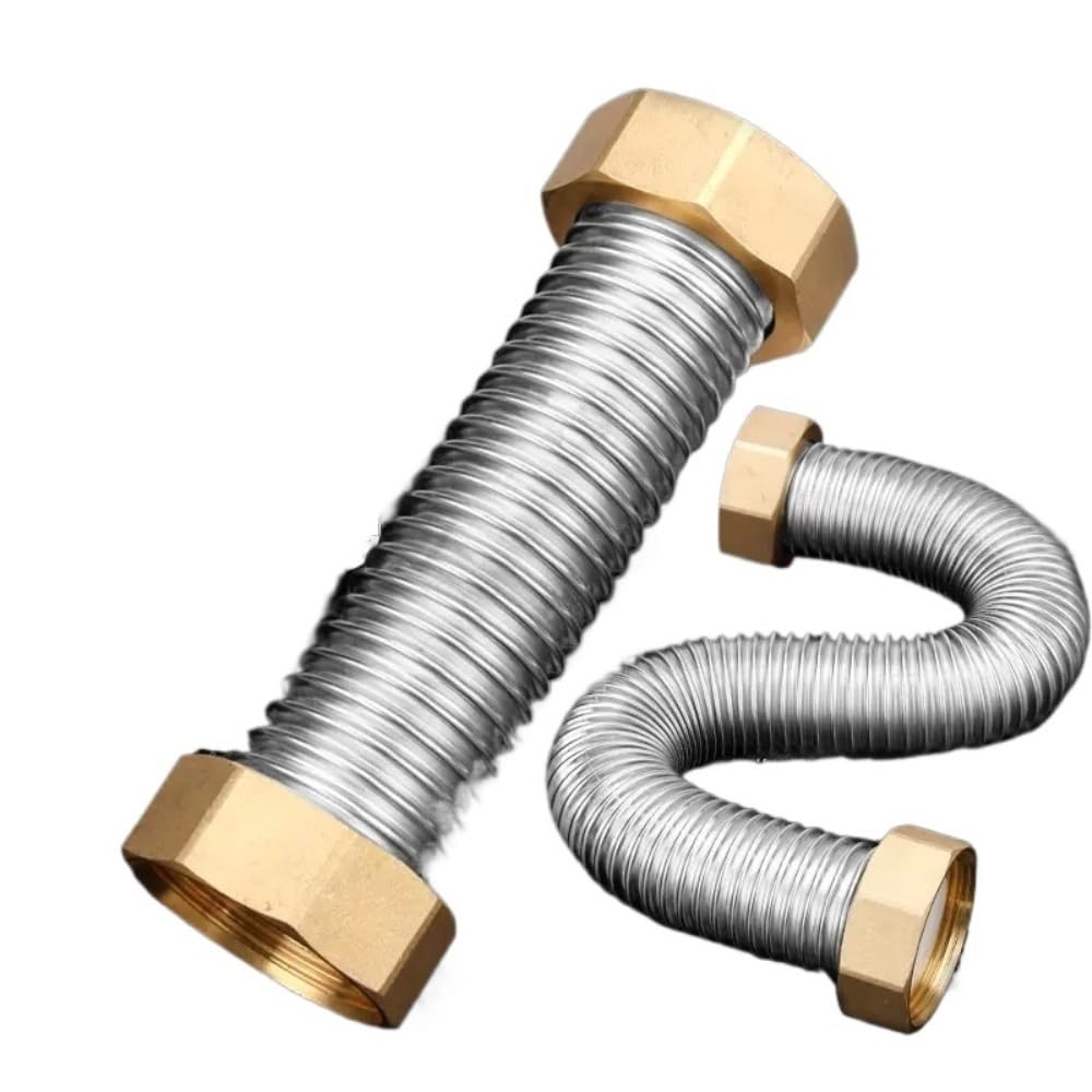 Tubo corrugado a prueba de explosiones de acero inoxidable 304 G1.5" DN40 X DN40 Manguera de entrada de agua Tubo de conexión de cable interno doble(100CM_DN40)