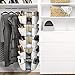 Smart Design 5-Tier Smart Carousel Organizer w/ 40 Pockets & Steel Metal Hook - 360 Degree Swivel - Heavy Duty Fabric - Clothing, Shoes, Misc. Item - Home Organization (13 x 51.8 Inch) [Beige]