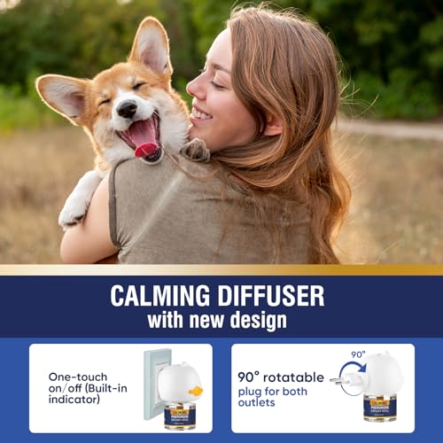 Pheromone Hund 3 In 1 Kit Dog Diffuser Calming Beruhigender (1 Beruhigung Steckdose +2 Nachfüllflakon) Beruhigungsmittel Zur Reduktion Von äNgstlichem Verhalten Gewitter Feuerwerk Kräutergeschmack
